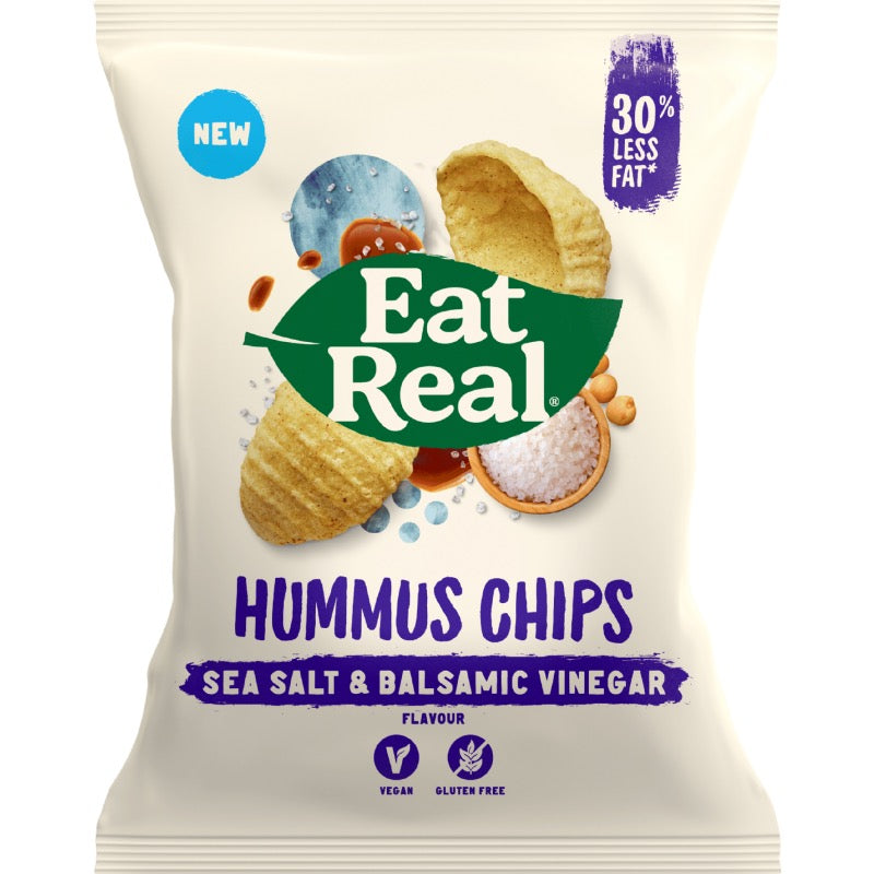 Eat Real Hummus Chips Sea Salt & Balsamic Vinegar, 45g