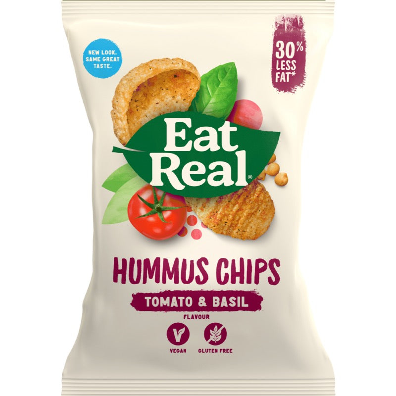 Eat Real Hummus Chips Tomato & Basil, 45g