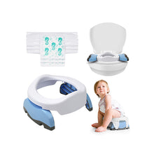 Load image into Gallery viewer, Potette Plus 2-in-1 Potty and Toilet Training Seat, White & Blue