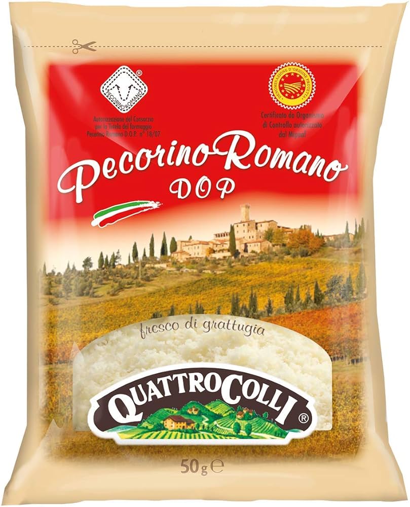 Quattro Colli Grated Pecorino Romano DOP 50g Shop Now Meats & Eats