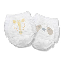 Load image into Gallery viewer, Kit & Kin Eco Nappy Pants Giraffe & Sloth, Size 7 (17kg+) 16-pack