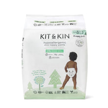 Load image into Gallery viewer, Kit & Kin Eco Nappy Pants Llama & Frog, Size 8 (19kg+) 14-pack