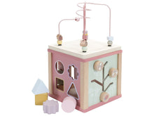 Load image into Gallery viewer, Wooden Activity Cube Wild Flowers Meats & Eats