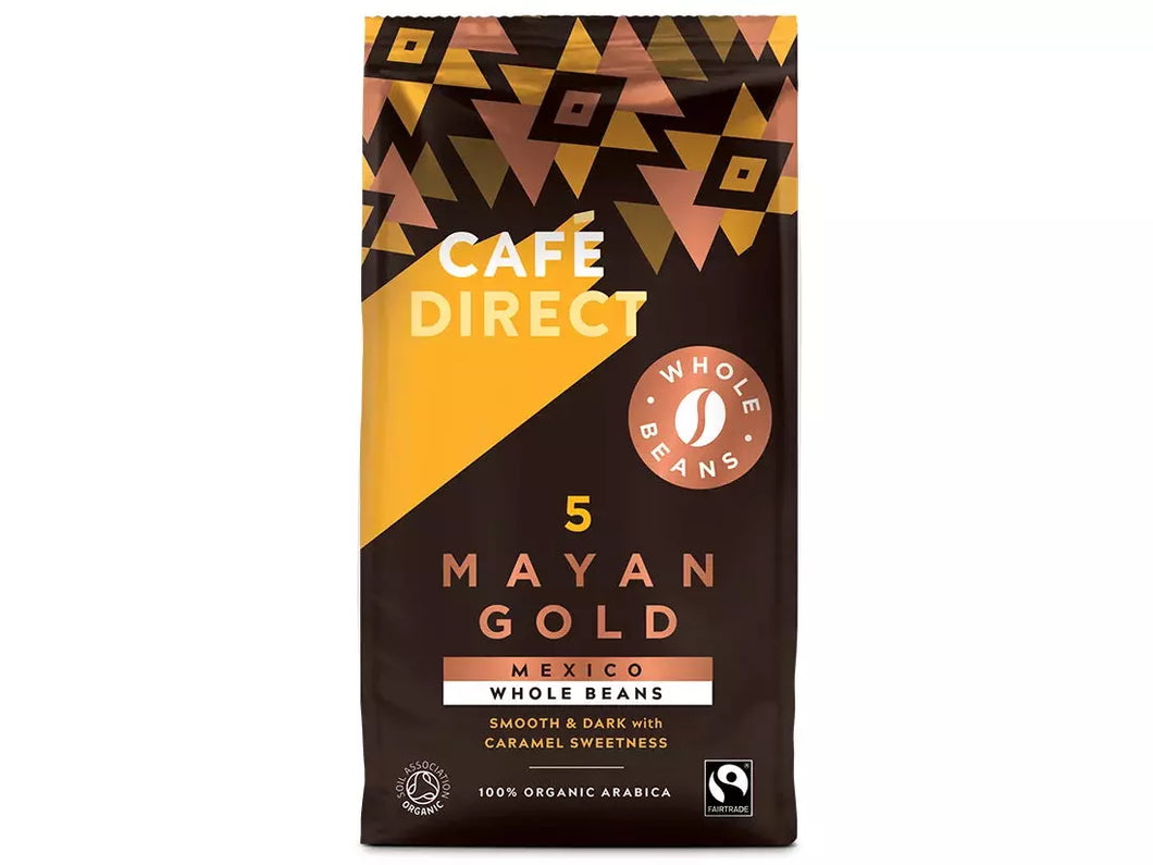 Cafe Direct Organic Mayan Gold Whole Beans Coffee 227g Meats & Eats