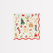 Load image into Gallery viewer, Jolly Christmas Small Napkins (x 16) Meats & Eats