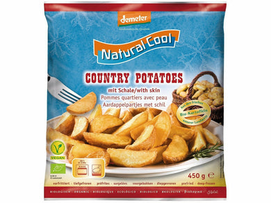 Natural Cool Organic Country Wedges Potatoes 450g Meats & Eats