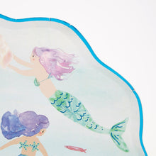 Load image into Gallery viewer, Meri Meri Mermaids Swimming Plates, x8