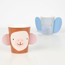 Load image into Gallery viewer, Meri Meri Animal Parade Character Cups, x8