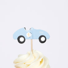 Load image into Gallery viewer, Meri Meri Race Cars Cupcake Kit Toppers, x24