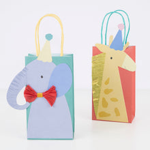 Load image into Gallery viewer, Meri Meri Animal Parade Party Bags, x8