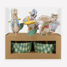 Load image into Gallery viewer, Meri Meri Peter Rabbit In The Garden Cupcake Kit, x24