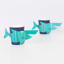 Load image into Gallery viewer, Meri Meri Shark Cups, x8