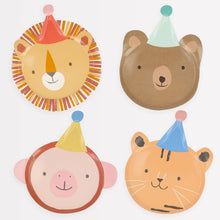 Load image into Gallery viewer, Meri Meri Animal Parade Die Cut Plates, x8