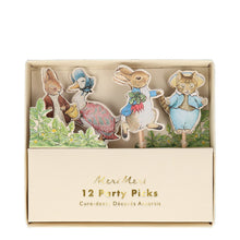 Load image into Gallery viewer, Meri Meri Peter Rabbit Party Picks, x12