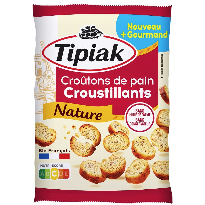 Tipiak Crunchy Plain Bread Croutons, 220g