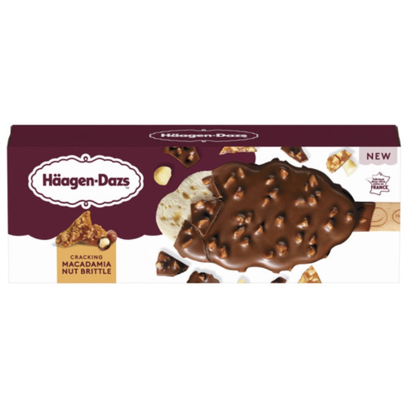 Haagen Dazs Macadamia Nut Brittle Ice Cream Stickbar, 80ml
