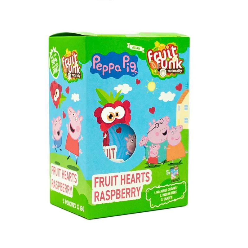 Fruit Funk Peppa Pig Fruit Hearts Raspberry GF, 5x 16g