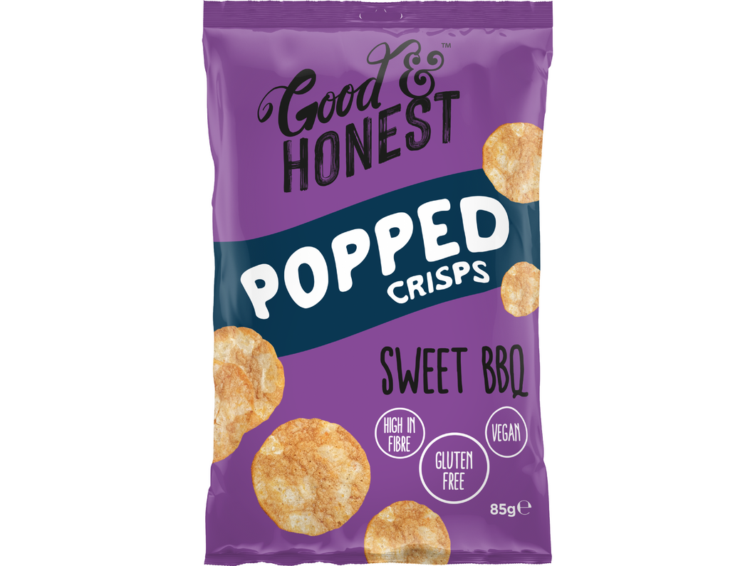Good & Honest Popped Sweet BBQ Crips, 85g