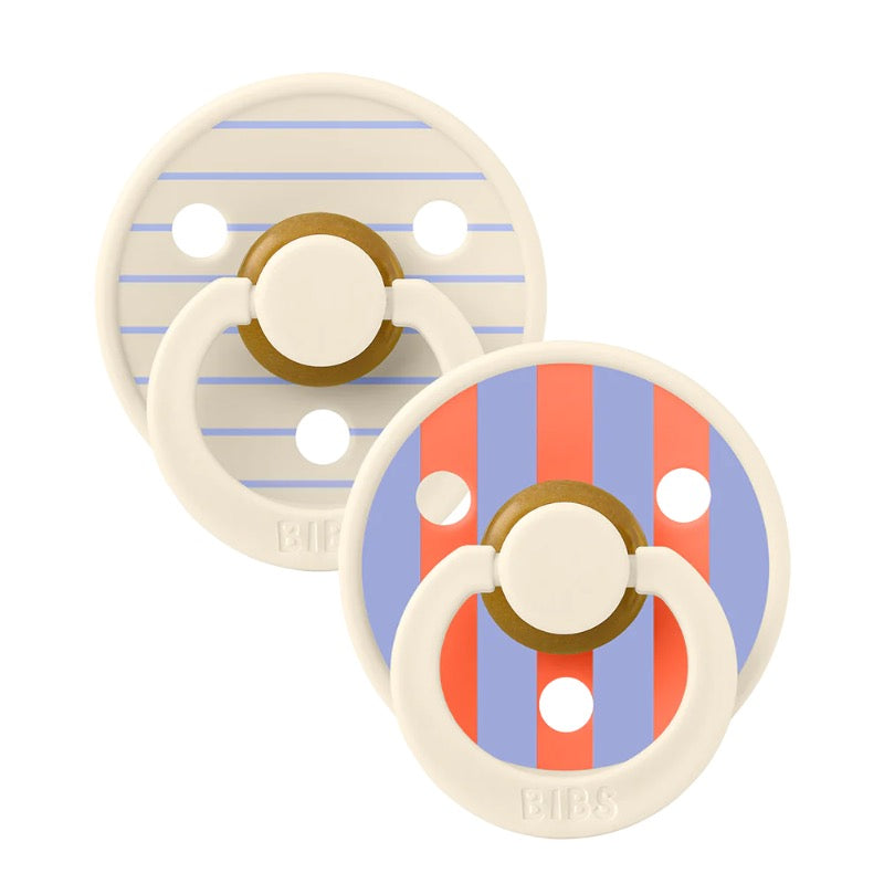 BIBS Colour Studio Pin & Ivory Hush Mix - Round / Natural Rubber, Size 2