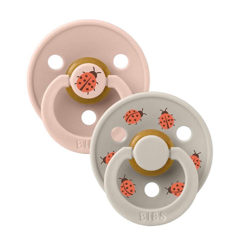 BIBS Studio Ladybug Blush & Sand - Round / Natural Rubber, Size 1