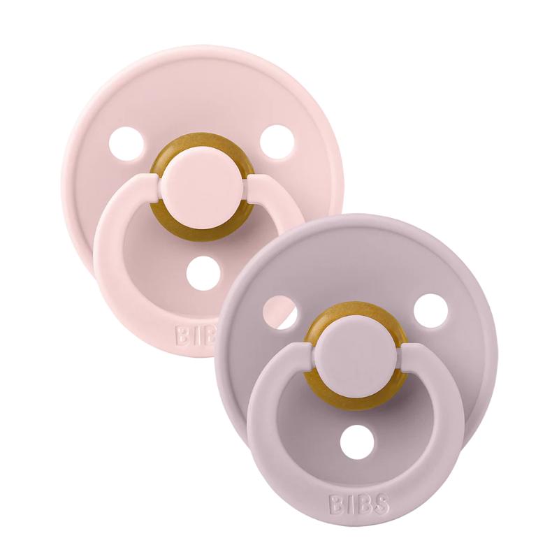 BIBS Colour Blossom & Dusky Lilac - Round / Natural Rubber, Size 1