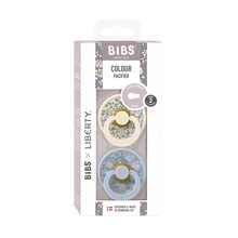 Load image into Gallery viewer, BIBS Colour 2 PACK Eloise Dusty Blue Mix - Round / Natural Rubber Size 1
