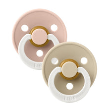 Load image into Gallery viewer, BIBS Colour Glow Blush &amp; Vanilla - Round / Natural Rubber, Size 1
