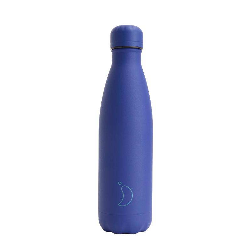 Chilly's Reusable Water Bottle Matte Blue, 750ml