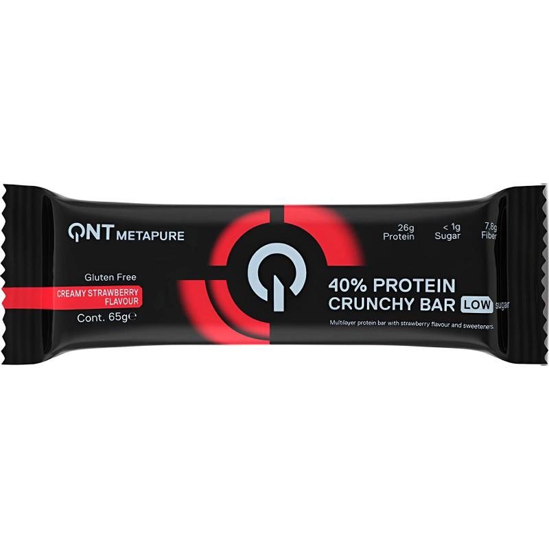 QNT 40% Protein Crunchy Bar Strawberry, 65g