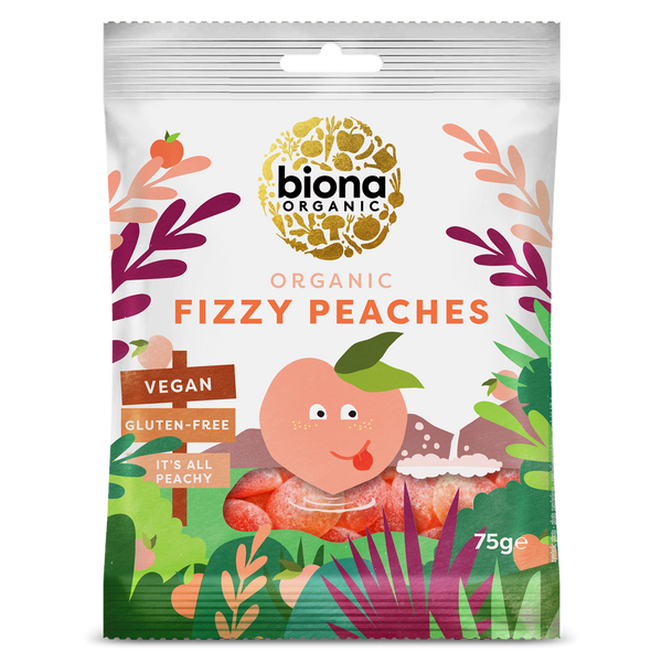 Biona Organic Fizzy Peaches Jellies 75g