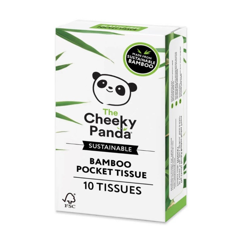 Cheeky Panda Bamboo Pocket Tissue Pocket, x10