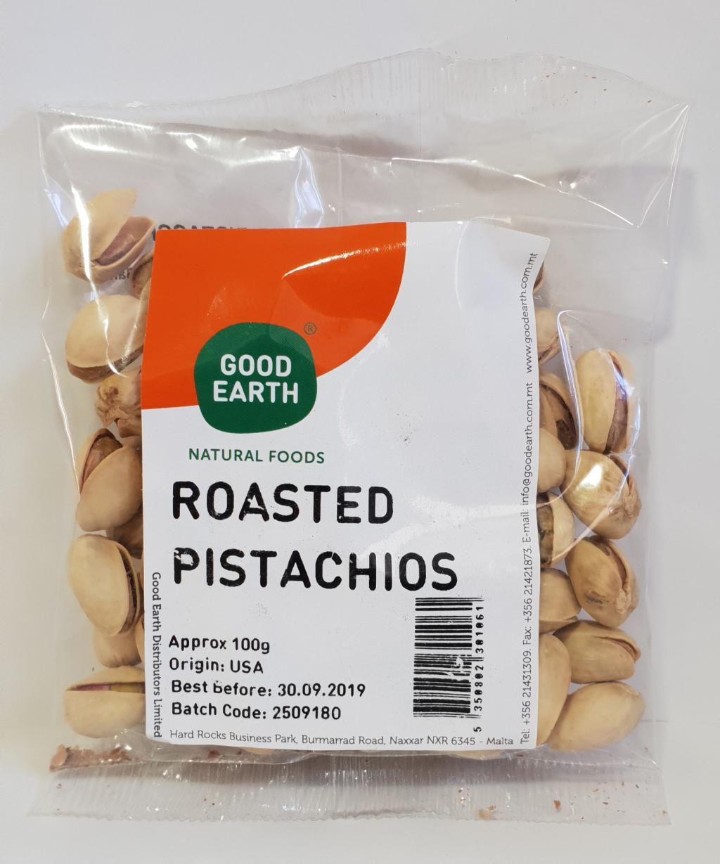 Good Earth Roasted Pistachios 100g