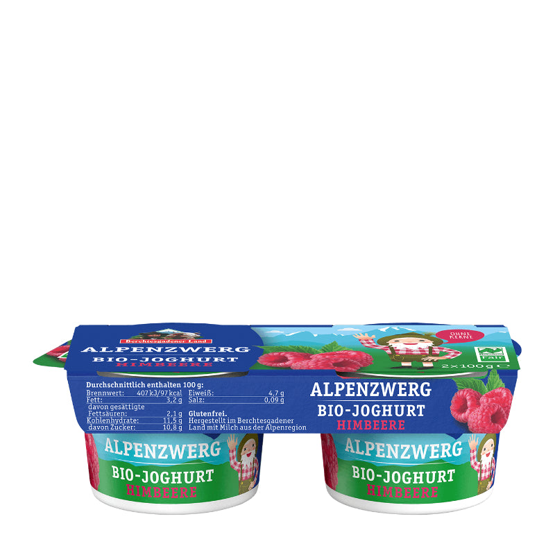 Organic Yogurt for kids- Raspberry, 2x100g