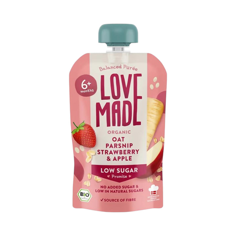 Lovemade Squeeze Pouch Oat Parsnip Strawberry & Apple, 100g