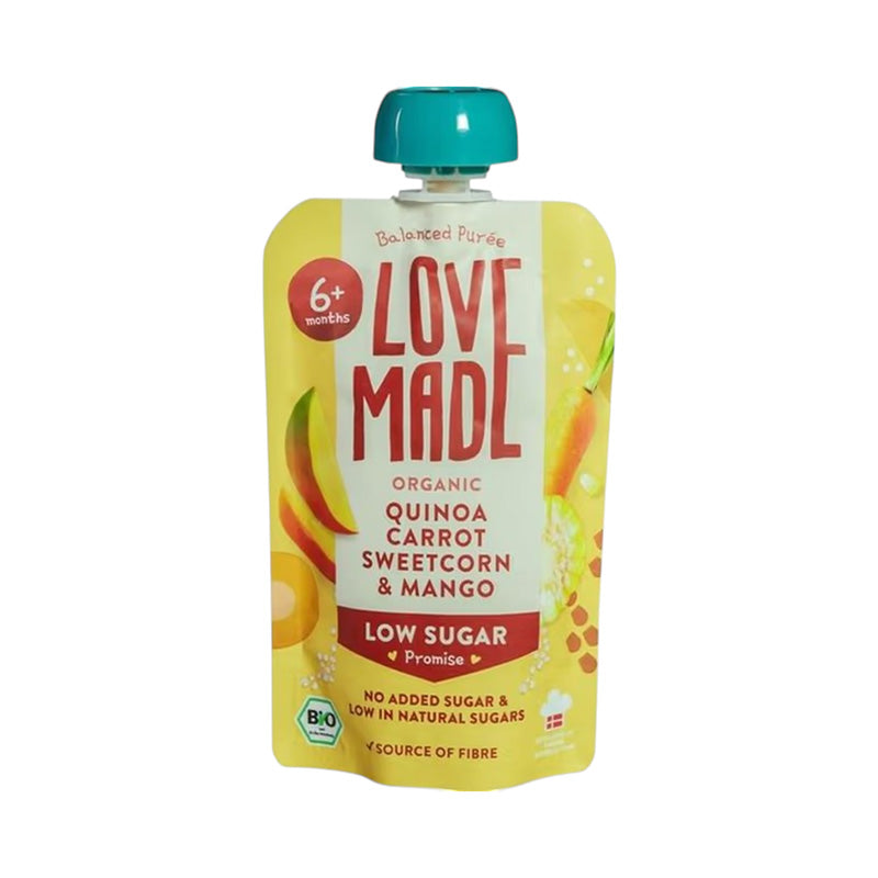 Lovemade Squeeze Pouch Quinoa Carrot Sweetcorn & Mango, 100g