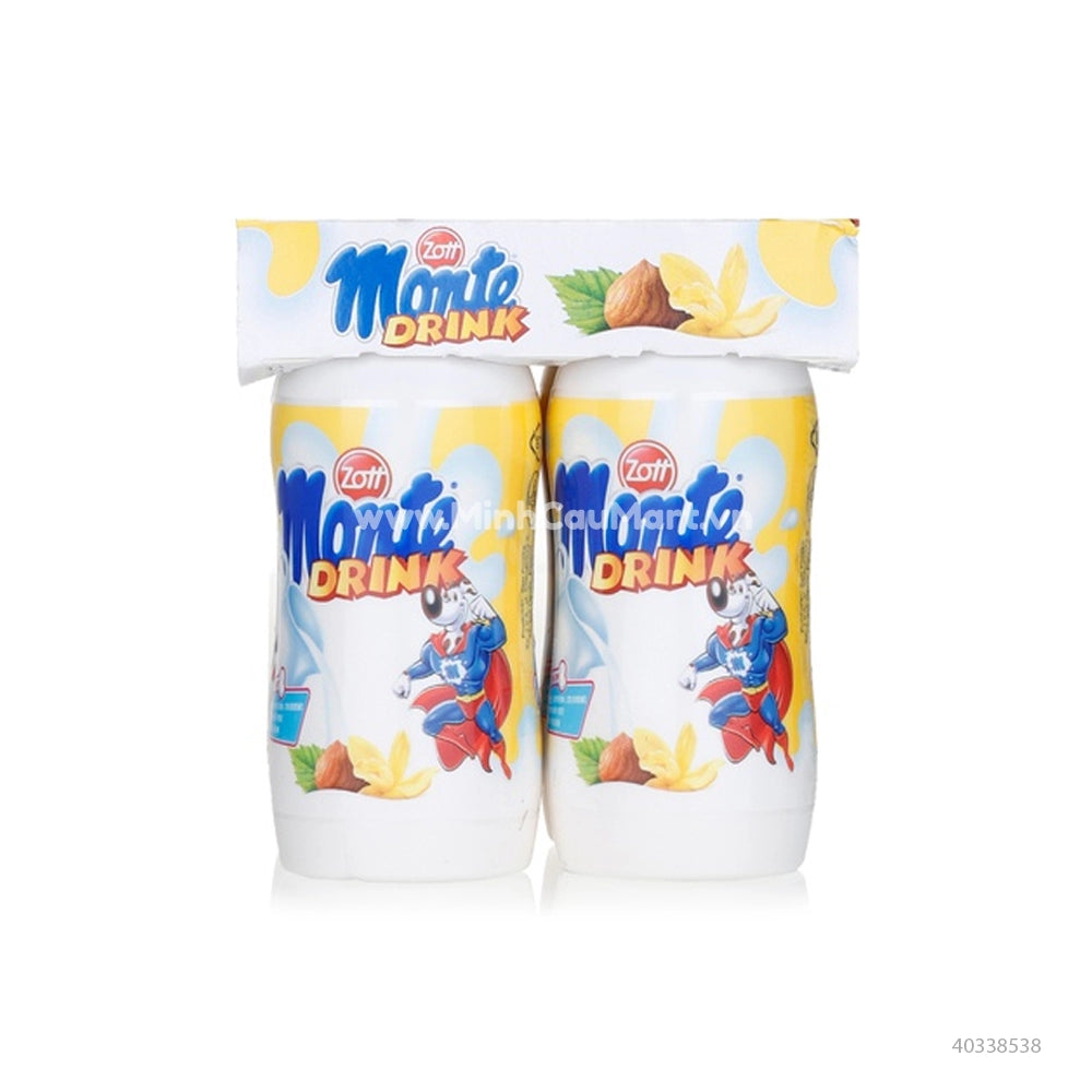 Zott Monte Vanilla & Hazelnuts Drink, 95ml X 4