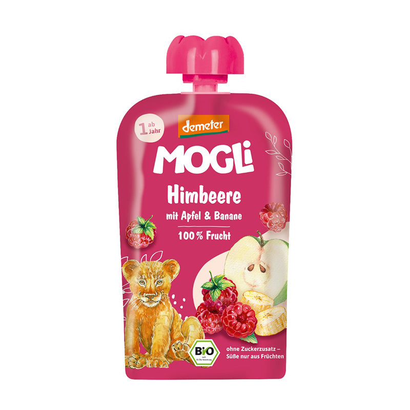 Mogli Pouchy Organic Banana Raspberry & Apple, 100g