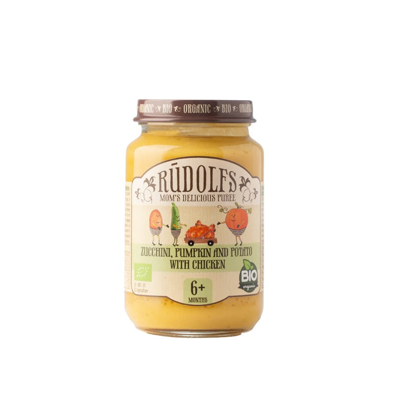 Rudolfs Organic Zucchini, Pumpkin & Potato with Chicken, 190g