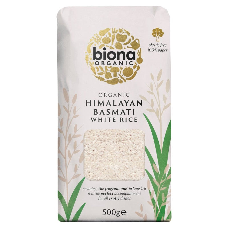 Biona Organic Himalayan Basmati White Rice, 500g