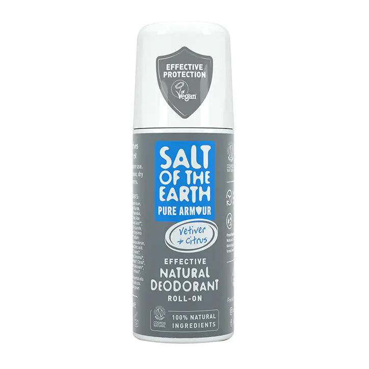 Salt of the Earth - Vetiver & Citrus Natural Deodorant Roll On, 75ml