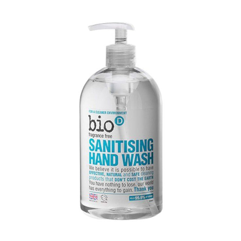 Bio D Sanitising Hand Wash Fragrance Free, 500ml