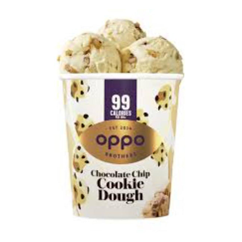 Oppo Chocolate Chip Cookie Dough Ice Cream Tub, 475ml