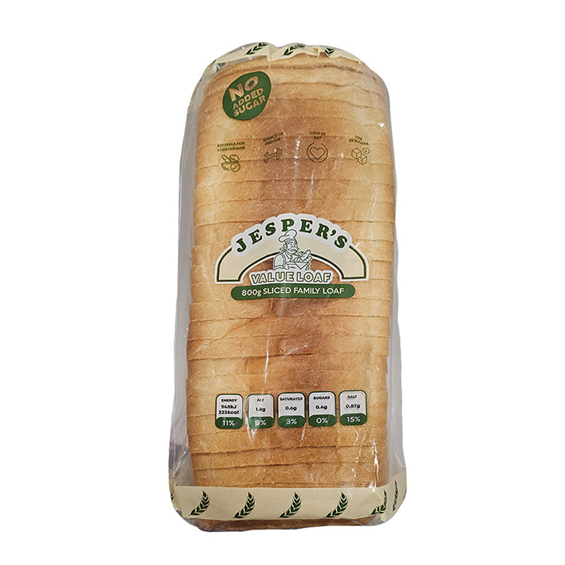 Jesper's Value Loaf No Sugar, 800g
