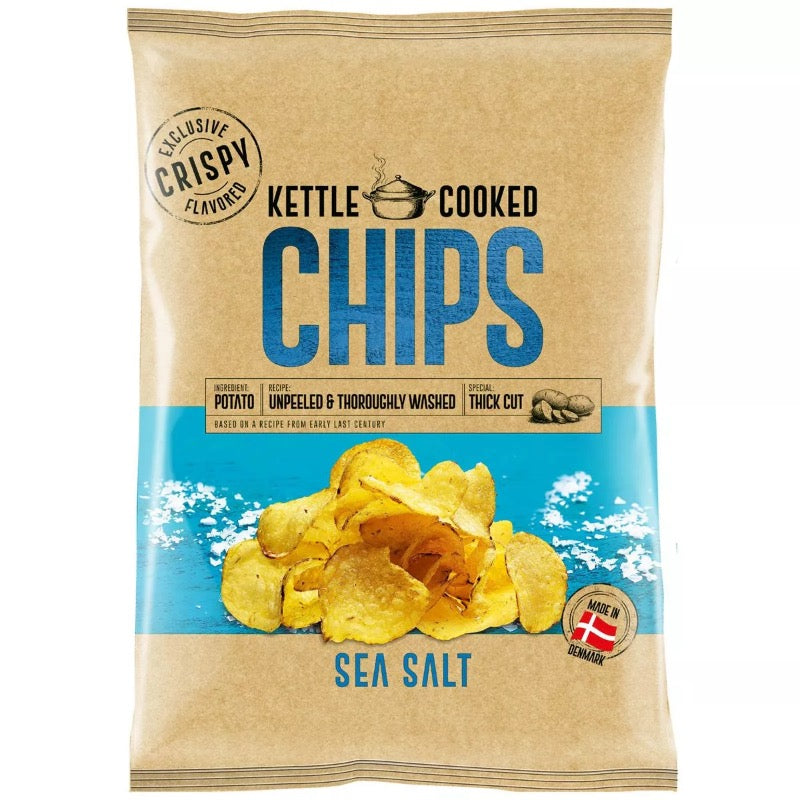 Kettle Cooked Chips Sea Salt, 150g