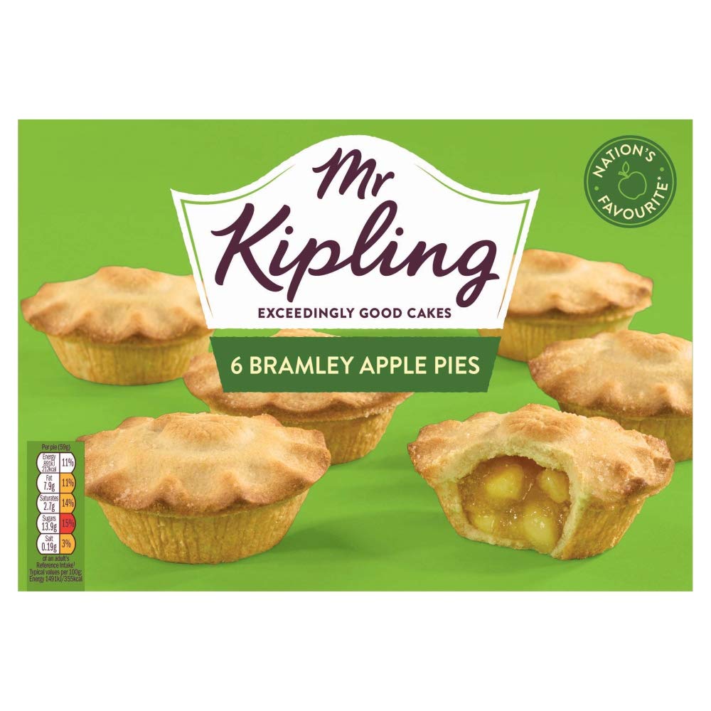 Mr Kipling Bramley Apple Pies x6, 200g
