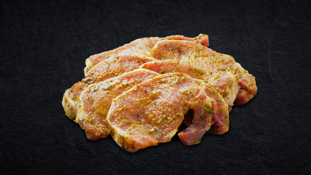 Fresh Pork Collar Sliced Marinated Honey Mustard, 500g