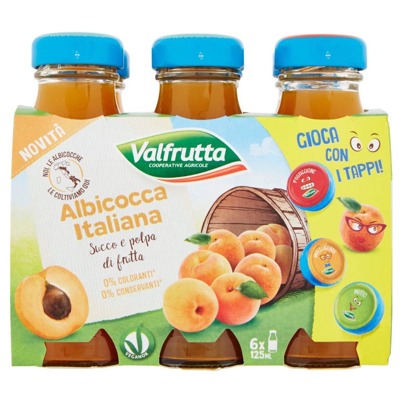 Valfrutta Fruit Apricot Juice, 125ml X 6