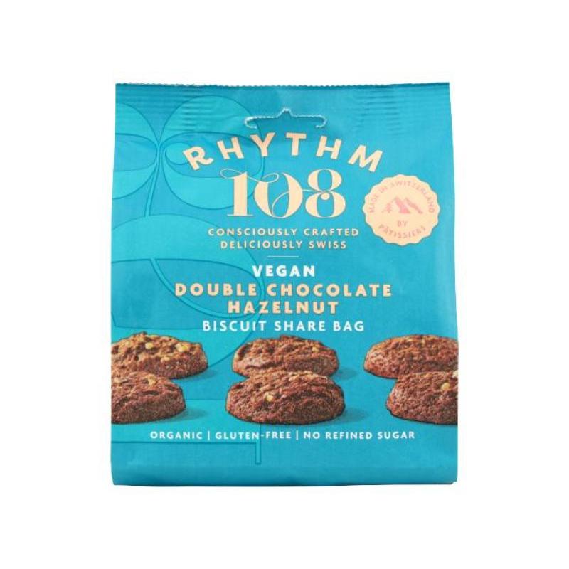Rhythm 108 Double Chocolate Hazelnut Biscuits, 135g