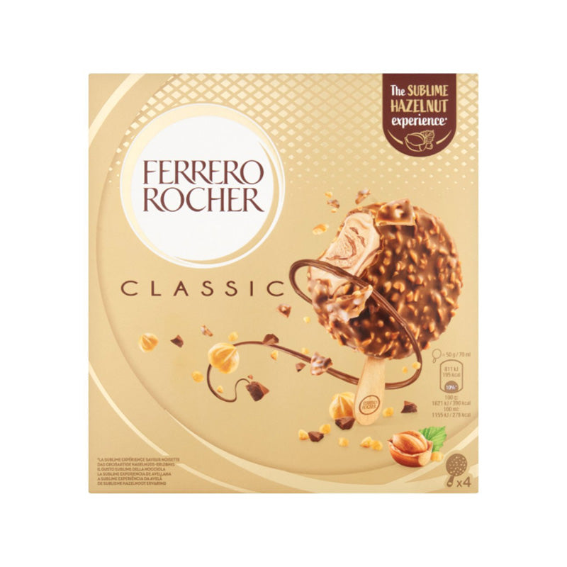 Ferrero Rocher Classic Ice Cream, 4 x 70ml