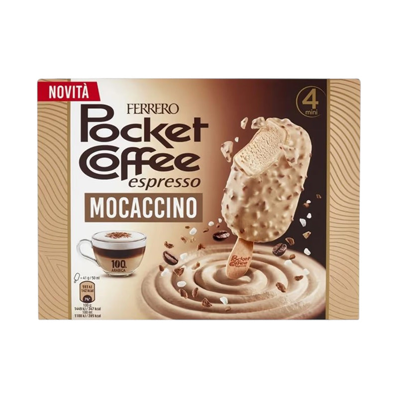 Ferrero Pocket Coffee Espresso Mocaccino, 4 x 50g